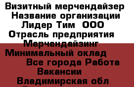 Визитный мерчендайзер › Название организации ­ Лидер Тим, ООО › Отрасль предприятия ­ Мерчендайзинг › Минимальный оклад ­ 18 000 - Все города Работа » Вакансии   . Владимирская обл.,Вязниковский р-н